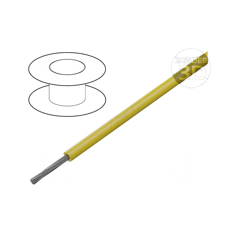 Cablu LiYv litat 0,14mm² PVC galben 500V 100m Clasa 5 | Electronic-mag.ro | Componente Electronice
