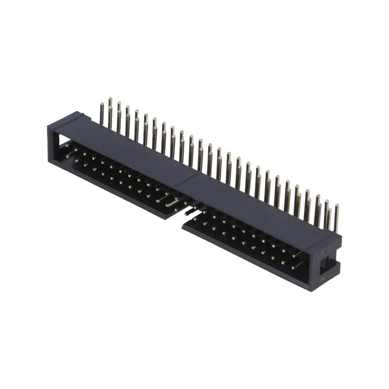 Conector IDC soclu tată 50 PIN 90° THT aurit 2,54mm | Electronic-mag.ro | Componente Electronice