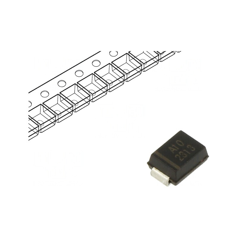 Diodă TVS 1kW 11,1÷12,3V 58,9A Unidirecțională SMB | Electronic-mag.ro | Componente Electronice