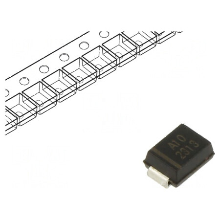 Diodă TVS 1kW 11,1÷12,3V 58,9A Unidirecțională SMB | Electronic-mag.ro | Componente Electronice