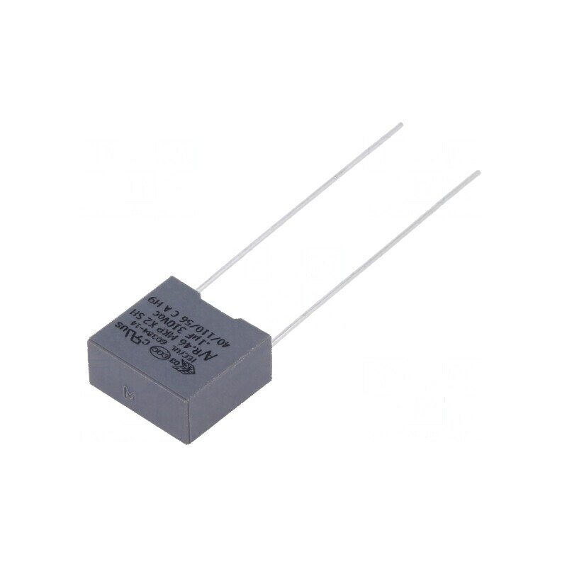 Condensator polipropilenă X2 100nF 310V 13x6x12mm THT | Electronic-mag.ro | Componente Electronice