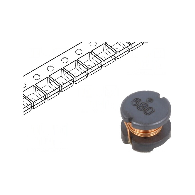 Inductor SMD 68uH 620mA ±10% Q22 Ø5,8mm H4,8mm 520mΩ | Electronic-mag.ro | Componente Electronice Inductor SMD 68uH 620mA ±10% Q22 Ø5,8mm H4,8mm 520mΩ | Electronic-mag.ro | Componente Electronice