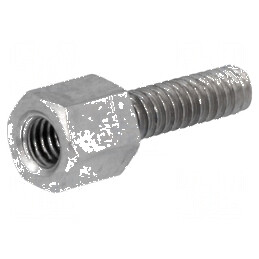 Piuliță distanțieră filetată M3 5mm din alamă nichelată | Electronic-mag.ro | Componente Electronice