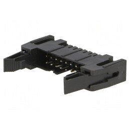 Conector IDC soclu tată 16 PIN drept cu ejector THT aurit | Electronic-mag.ro | Componente Electronice