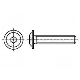 Şurub cu flanşă M8x20 HEX 5mm oţel | Electronic-mag.ro | Componente Electronice