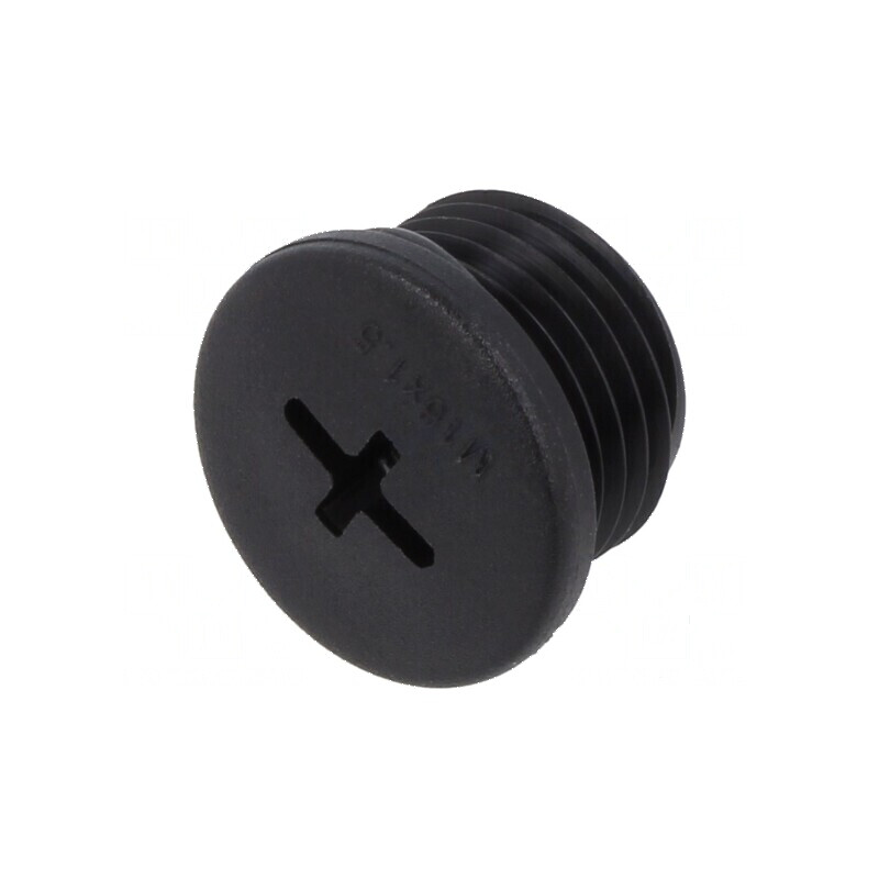 Capac de protecţie M16 1,5 IP68 poliamidă neagră | Electronic-mag.ro | Componente Electronice
