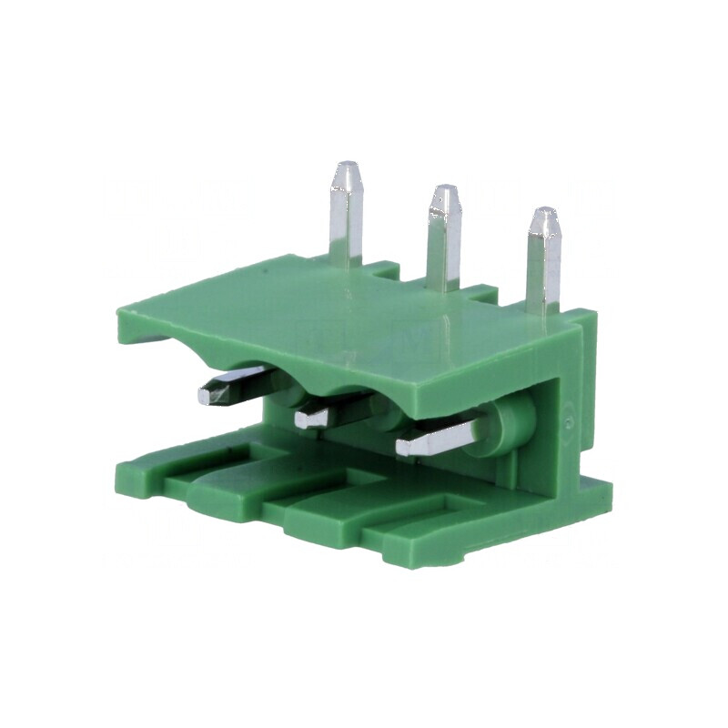 Regletă de conexiuni deconectabilă 5mm, 3 piste, unghi 90° | Electronic-mag.ro | Componente Electronice