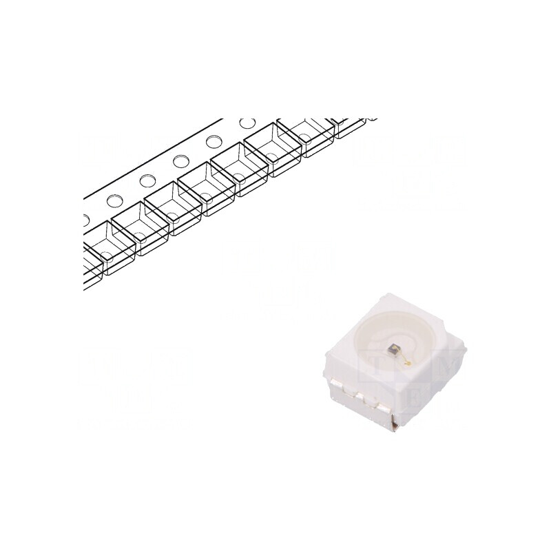 LED SMD 3528 PLCC2 Roșie 28,5-50mcd 3,5x2,8x1,9mm 120° 20mA | Electronic-mag.ro | Componente Electronice