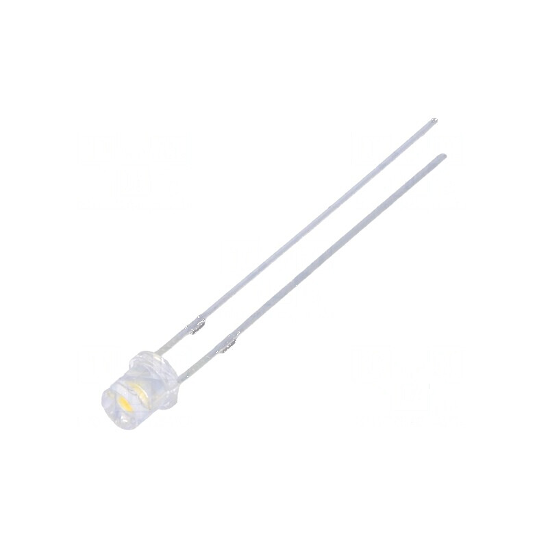 LED 3mm alb cald 1120-1560mcd 140° plat | Electronic-mag.ro | Componente Electronice