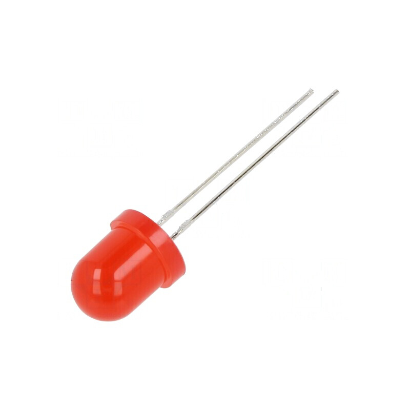 LED 8mm roșie 30° 12VDC 1120-1560mcd convex | Electronic-mag.ro | Componente Electronice