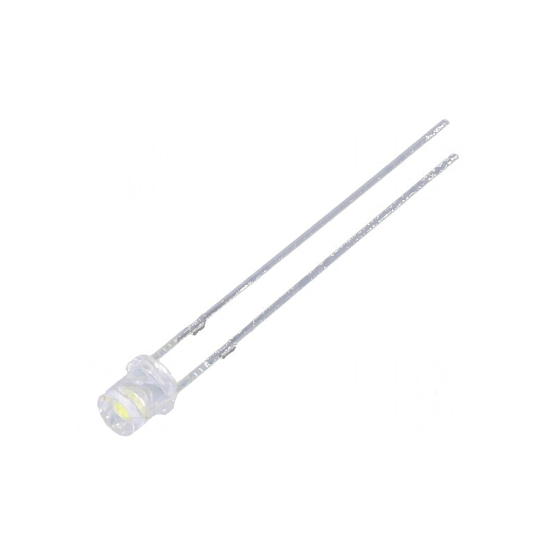 LED 3mm alb rece 1120-1560mcd 140° plat | Electronic-mag.ro | Componente Electronice