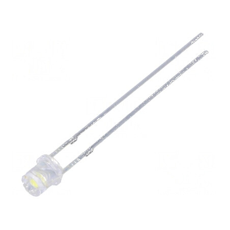 LED 3mm alb rece 1120-1560mcd 140° plat | Electronic-mag.ro | Componente Electronice
