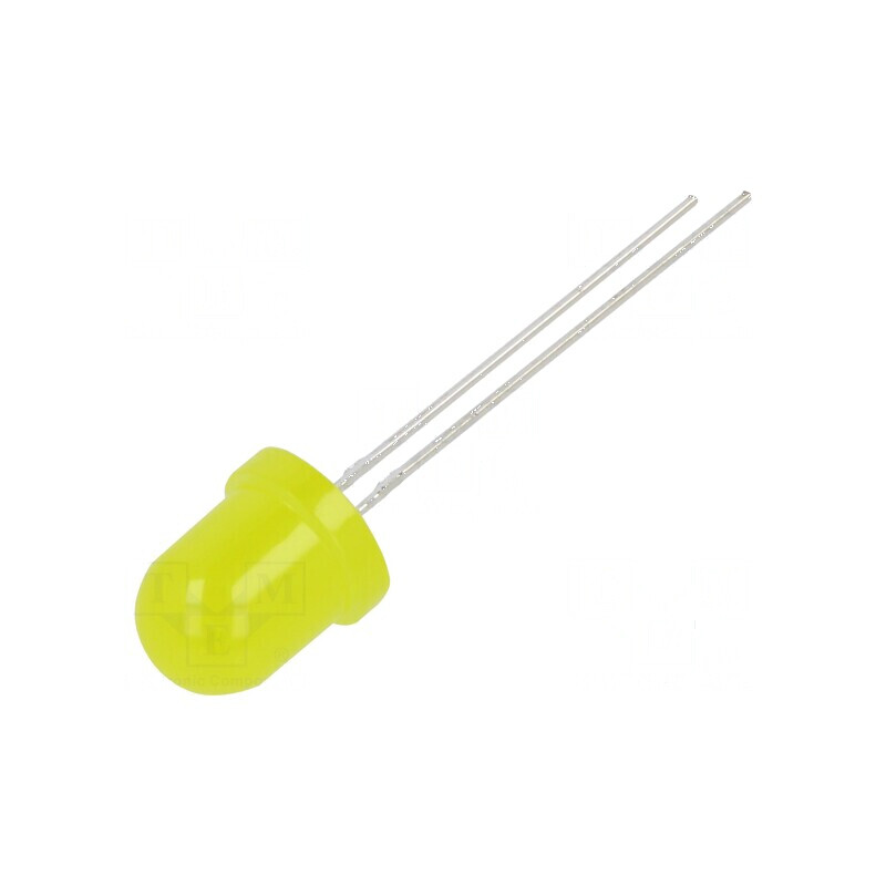 LED galben 8mm 12VDC 1120-1560mcd 30° convex | Electronic-mag.ro | Componente Electronice