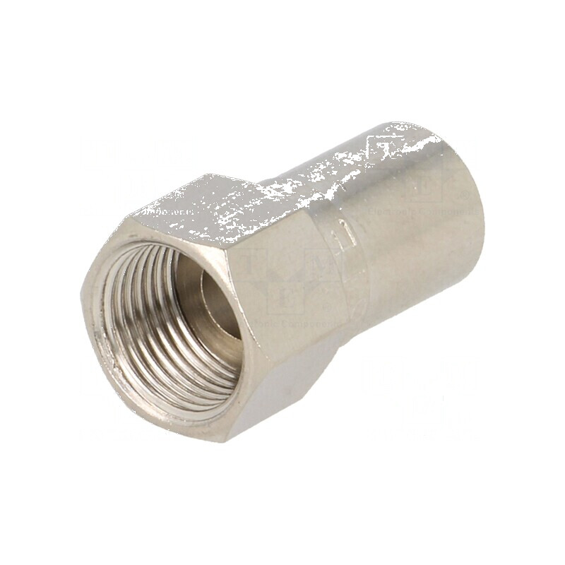 Conector F mufă tată RG6 crimpat drept pe cablu | Electronic-mag.ro | Componente Electronice