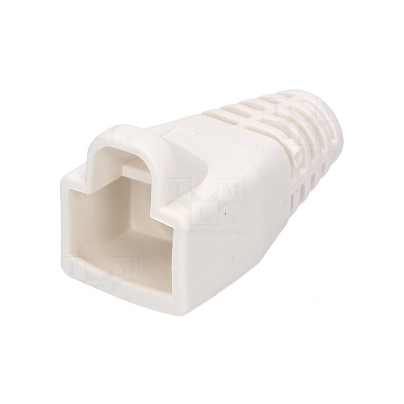 Protecție mufă RJ45 6mm albă | Electronic-mag.ro | Componente Electronice