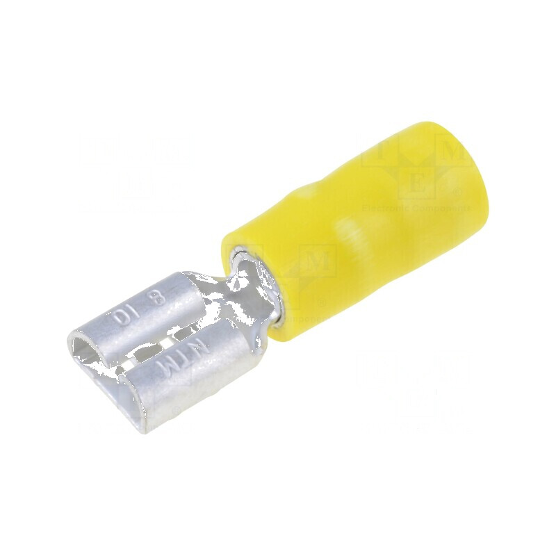 Terminal plat 6,3mm mamă 3,5mm2 crimpat pe cablu | Electronic-mag.ro | Componente Electronice