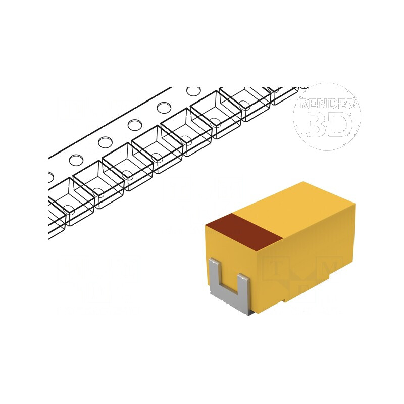Condensator tantal-polimer 10uF 10VDC A 1206 TCJ SMD low ESR | Electronic-mag.ro | Componente Electronice