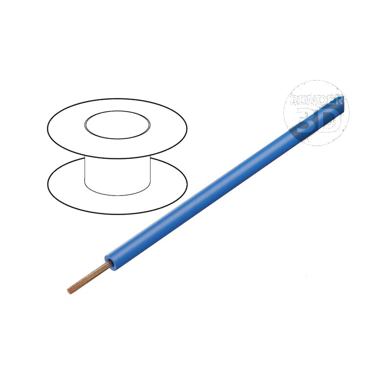 Cablu litat OFC 0,22mm2 PVC albastru 49V 200m | Electronic-mag.ro | Componente Electronice
