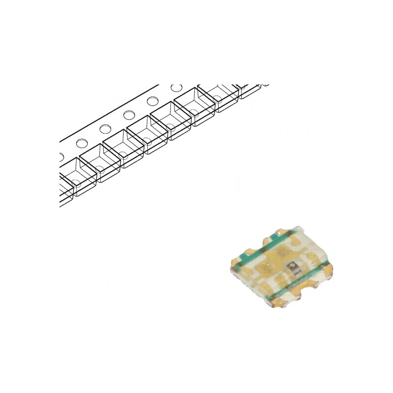 LED SMD 1616 Portocaliu Verde Albastru 1,6x1,6mm 120° | Electronic-mag.ro | Componente Electronice