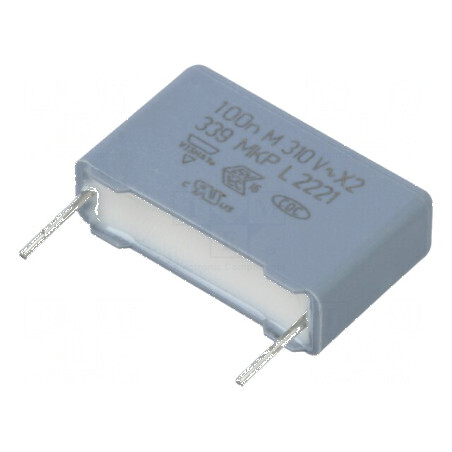 Condensator polipropilenă X2 100nF 5x11x17,5mm THT ±20% | Electronic-mag.ro | Componente Electronice