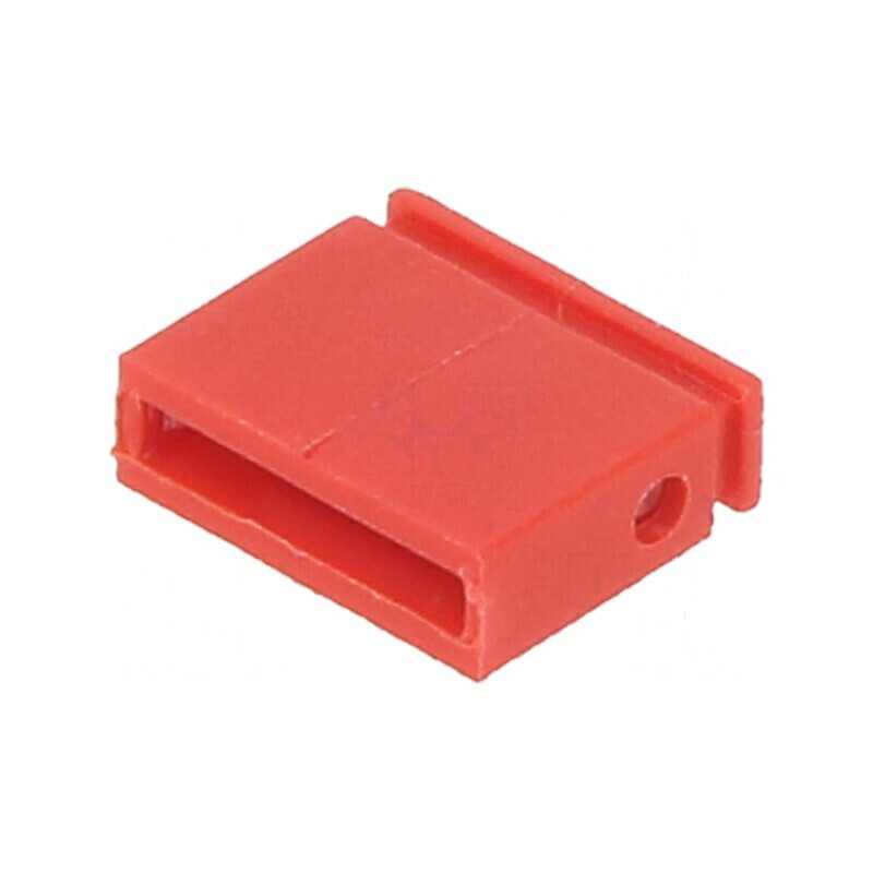 Conector şiruri pini jumper mamă 5,08mm 1x2 3A roşie | Electronic-mag.ro | Componente Electronice