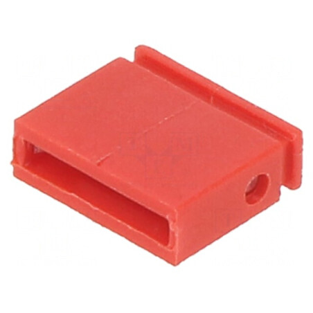 Conector şiruri pini jumper mamă 5,08mm 1x2 3A roşie | Electronic-mag.ro | Componente Electronice