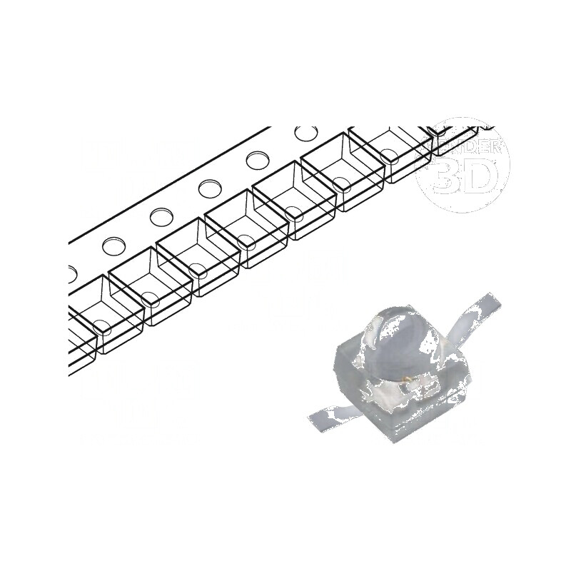 LED SMD 2520 roșie 1900-3000mcd 2.5x2x2.8mm 20° 20mA 75mW | Electronic-mag.ro | Componente Electronice