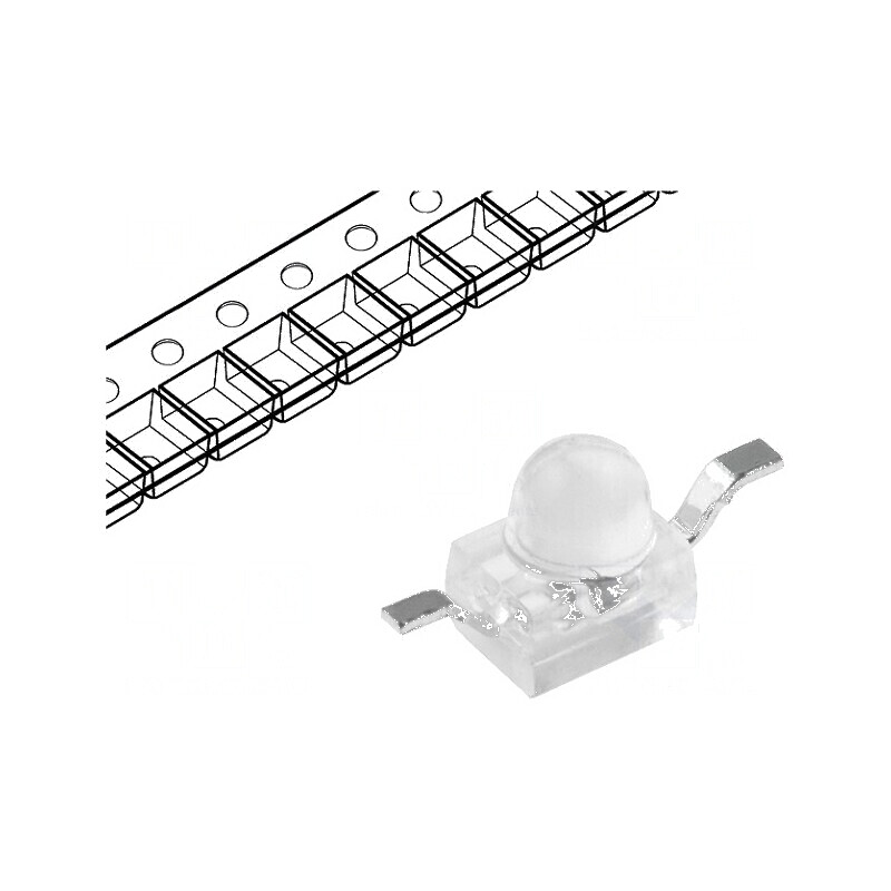LED SMD Gull Wing Galben 110-700mcd 2,5x2x2,8mm 20° 30mA | Electronic-mag.ro | Componente Electronice