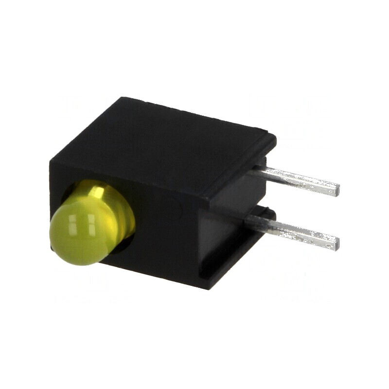 LED 3mm galben în carcasă - 1 diode 20mA 40° 2,1÷2,5V | Electronic-mag.ro | Componente Electronice