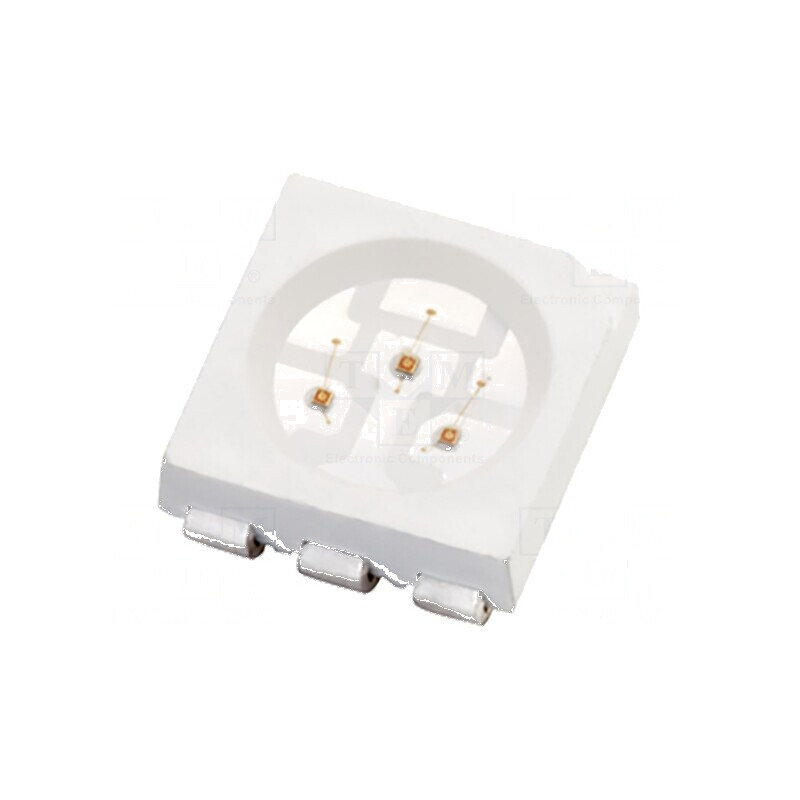 LED SMD 5050 Roșie 1000-1900mcd 5x5mm 120° 20mA 180mW | Electronic-mag.ro | Componente Electronice