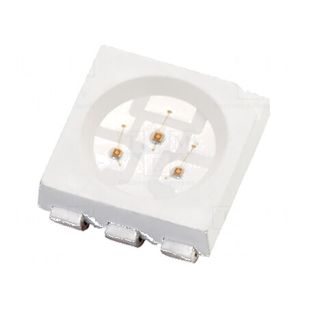 LED SMD 5050 Roșie 1000-1900mcd 5x5mm 120° 20mA 180mW | Electronic-mag.ro | Componente Electronice