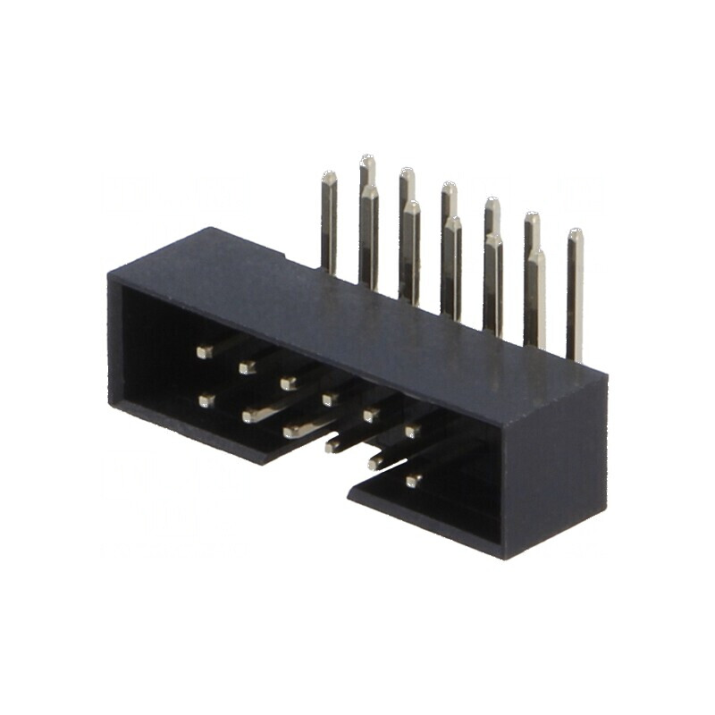 Conector IDC soclu tată 12 PIN 90° THT gold flash | Electronic-mag.ro | Componente Electronice