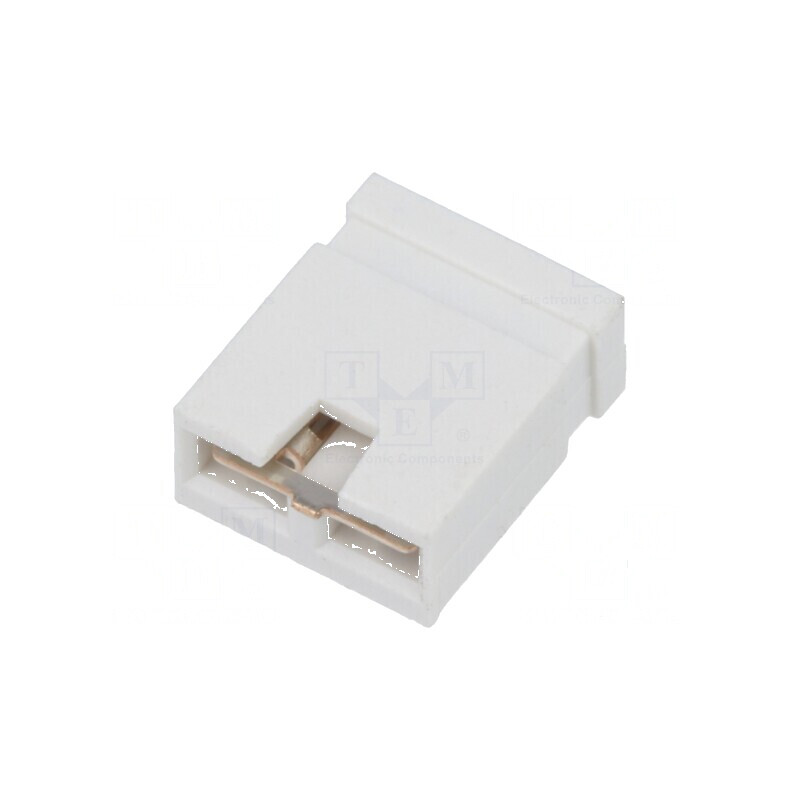 Conector cablu-placă jumper mamă Mini-Jump 2,54mm PIN 2 albă | Electronic-mag.ro | Componente Electronice