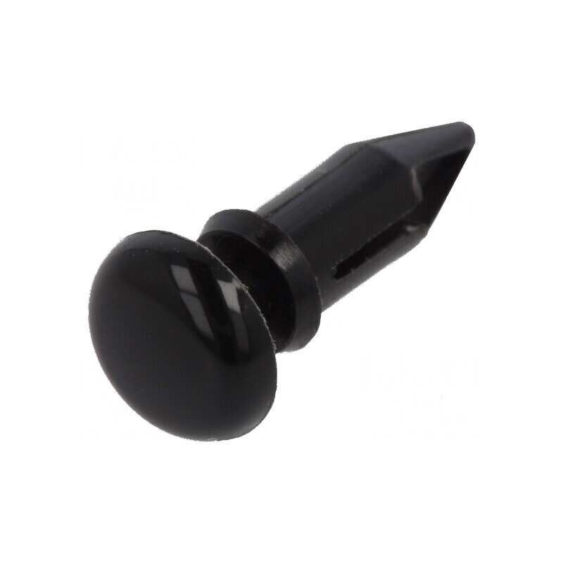 Diblu poliamidă negru 9,5mm lungime 3,7mm diametru orificiu montare | Electronic-mag.ro | Componente Electronice
