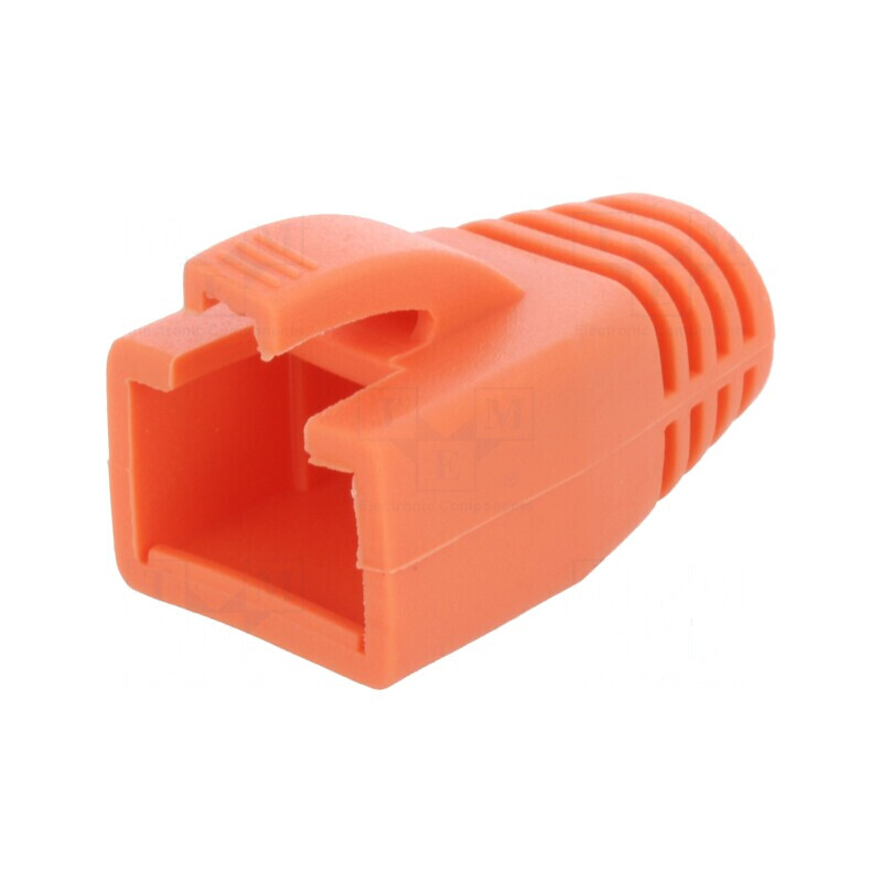 Protecție mufă RJ45 8mm portocalie | Electronic-mag.ro | Componente Electronice