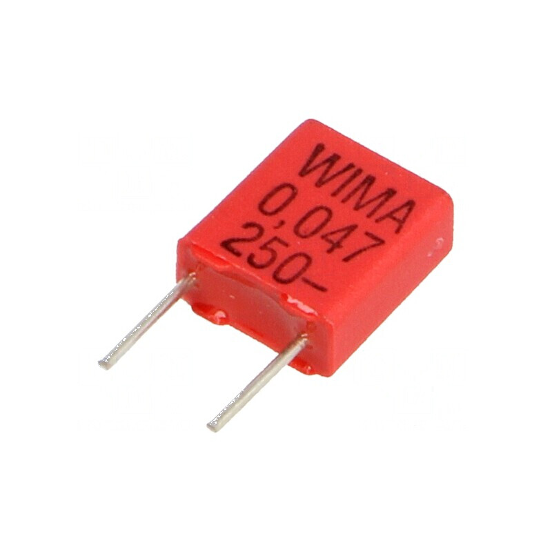 Condensator polipropilenă 47nF THT 3,5x8,5x7,2mm ±5% 5mm | Electronic-mag.ro | Componente Electronice