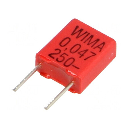 Condensator polipropilenă 47nF THT 3,5x8,5x7,2mm ±5% 5mm | Electronic-mag.ro | Componente Electronice