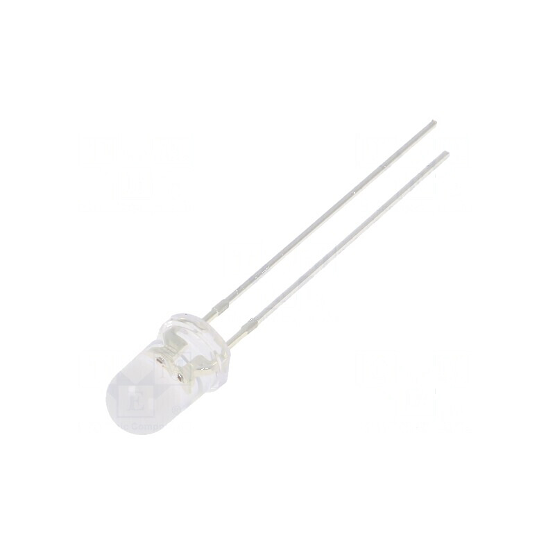 LED 5mm galbenă 1560-2180mcd 100° convex | Electronic-mag.ro | Componente Electronice