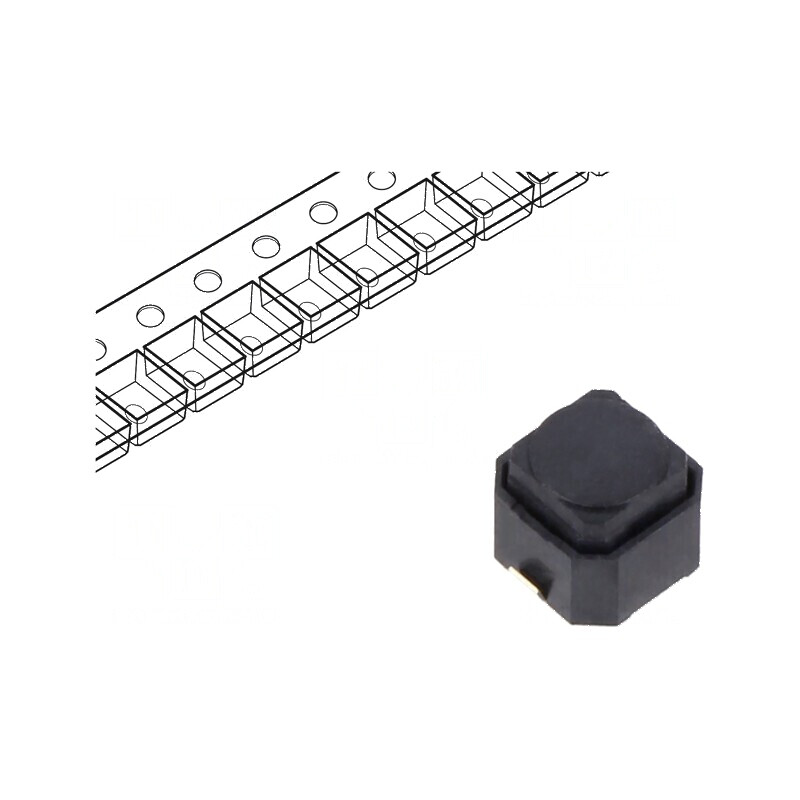 Microîntrerupător TACT SPST-NO 0,05A 16VDC SMD Poz: 2 | Electronic-mag.ro | Componente Electronice