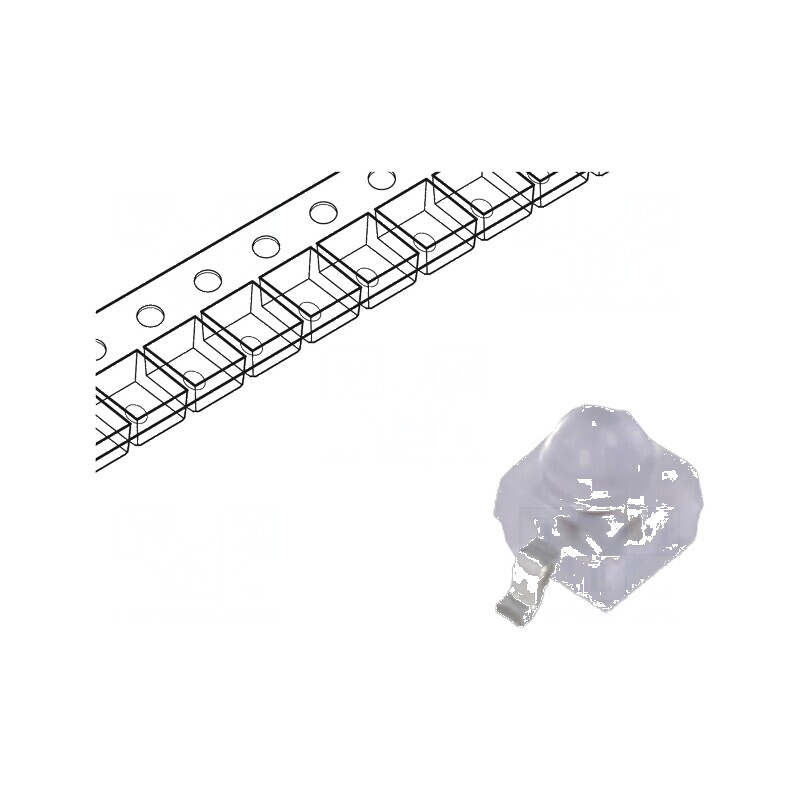 LED roșu SMD 11° 70mA λd: 619-631nm 2,3x2,3x2,8mm | Electronic-mag.ro | Componente Electronice