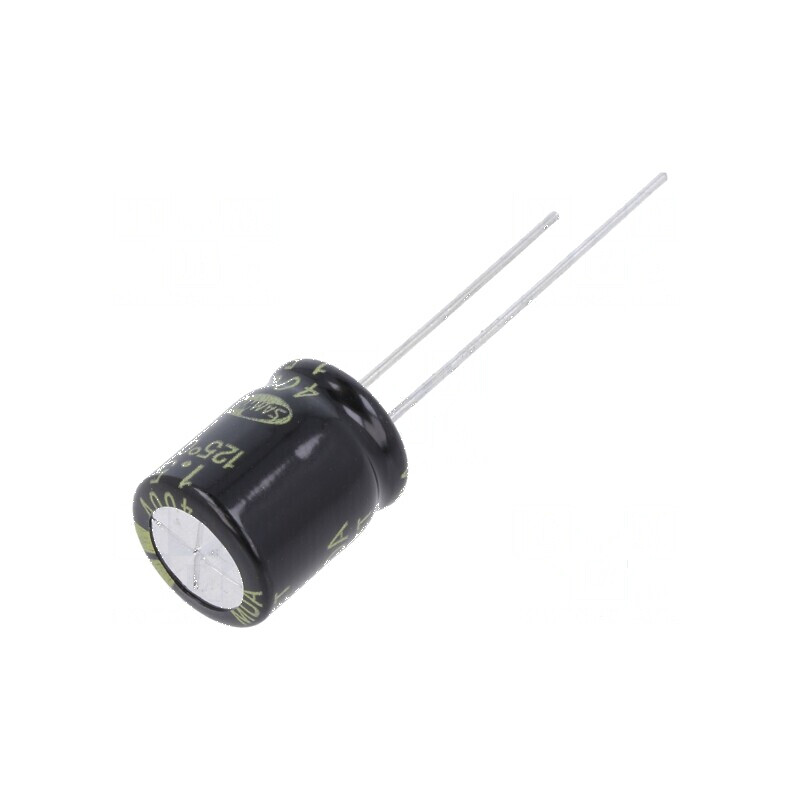 Condensator electrolitic THT 1,5uF 400VDC Ø10x12,5mm ±20% | Electronic-mag.ro | Componente Electronice
