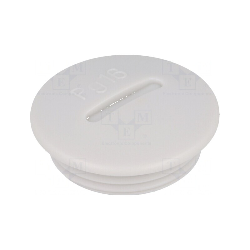 Capac de protecţie PG16 IP54 polistiren gri deschis 6mm | Electronic-mag.ro | Componente Electronice