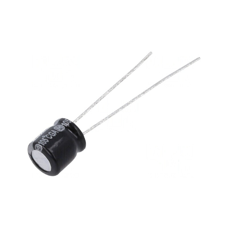 Condensator electrolitic THT 33uF 25VDC Ø6,3x7mm ±20% 1000h | Electronic-mag.ro | Componente Electronice