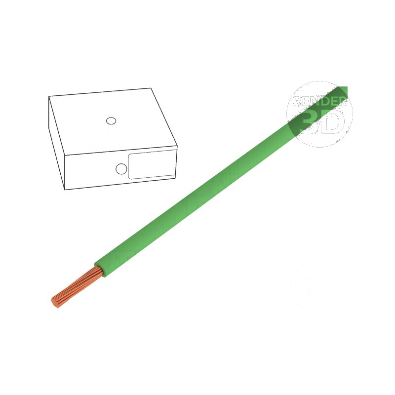 Cablu H05V-K 0,75mm² PVC verde 300V/500V Clasa 5 | Electronic-mag.ro | Componente Electronice
