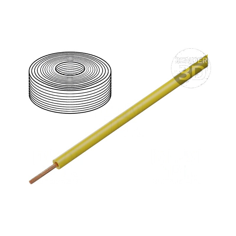Cablu H05Z-K 0,5mm2 LSZH galben 100m 300V/500V | Electronic-mag.ro | Componente Electronice