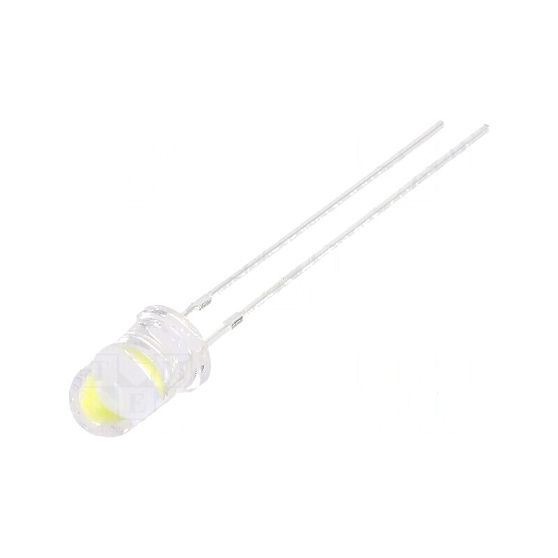 LED 5mm Alb Rece 60000-70000mcd 15° Convex | Electronic-mag.ro | Componente Electronice