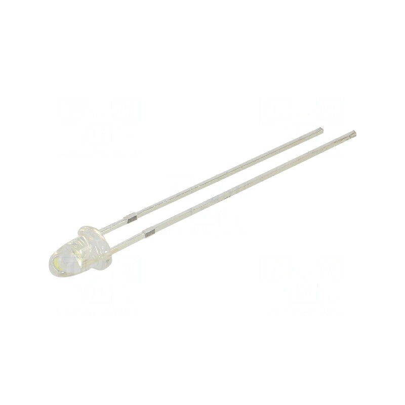 LED 3mm Alb 60000-70000mcd 15° Convex 150mW | Electronic-mag.ro | Componente Electronice