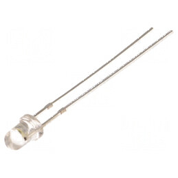 LED 3mm Alb Cald 2180-3000mcd 30° Convex | Electronic-mag.ro | Componente Electronice