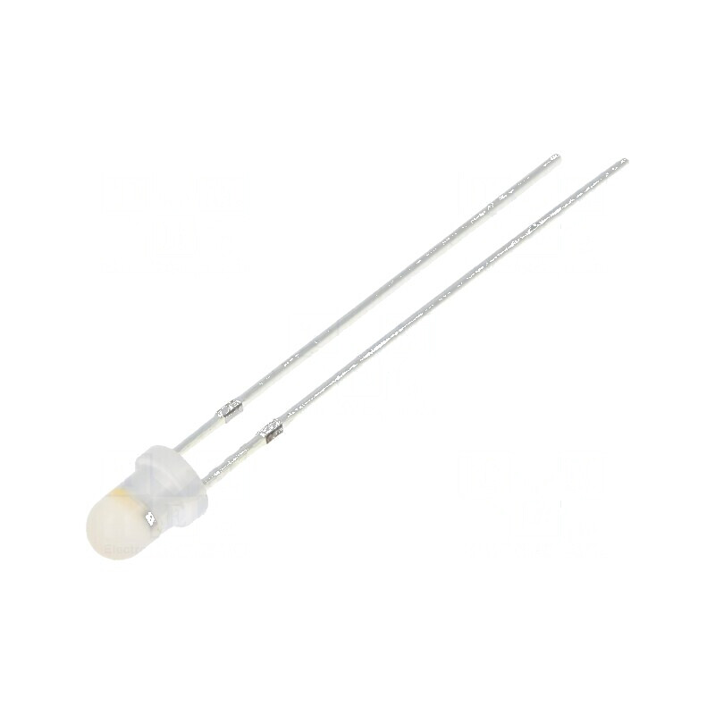 LED 3mm Alb Cald Clipitor 1560-2180mcd 60° 20mA | Electronic-mag.ro | Componente Electronice