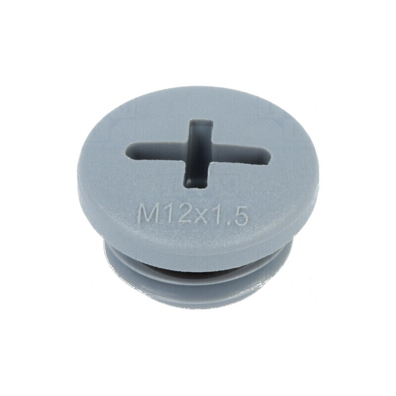 Capac protecție M12 1,5 IP68 poliamidă gri Entrelec 6mm | Electronic-mag.ro | Componente Electronice